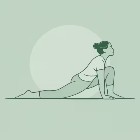 Illustrasjon av Vinyasa Yoga i Low Lunge-stilling